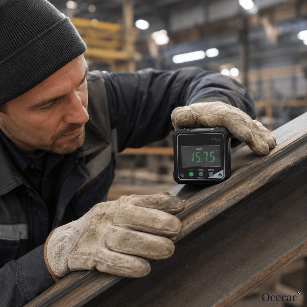 Digitaler Winkelmesser mit Magnetbasis IP54 – 360° Messbereich