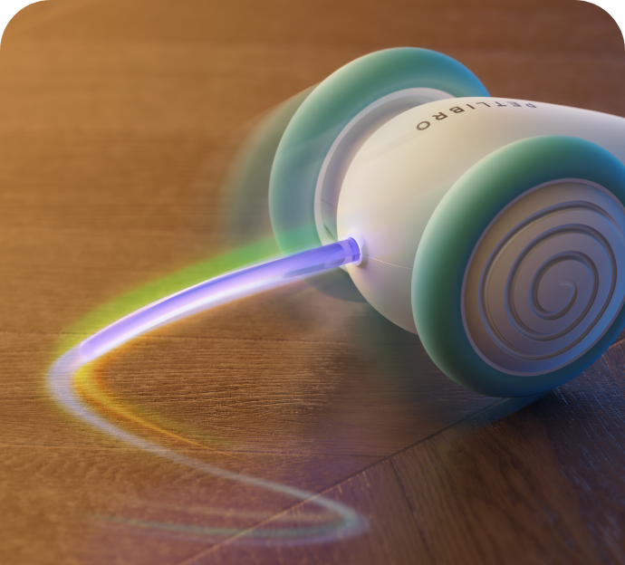 Interaktives Katzenspielzeug mit Laserstrahl und Hinderniserkennung