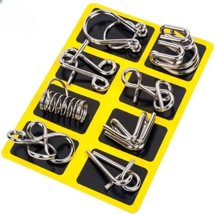 Interlock Metallpuzzle-Set — Perfekt für Weihnachten & Spielabende 8er Set Mivoza Deutschland