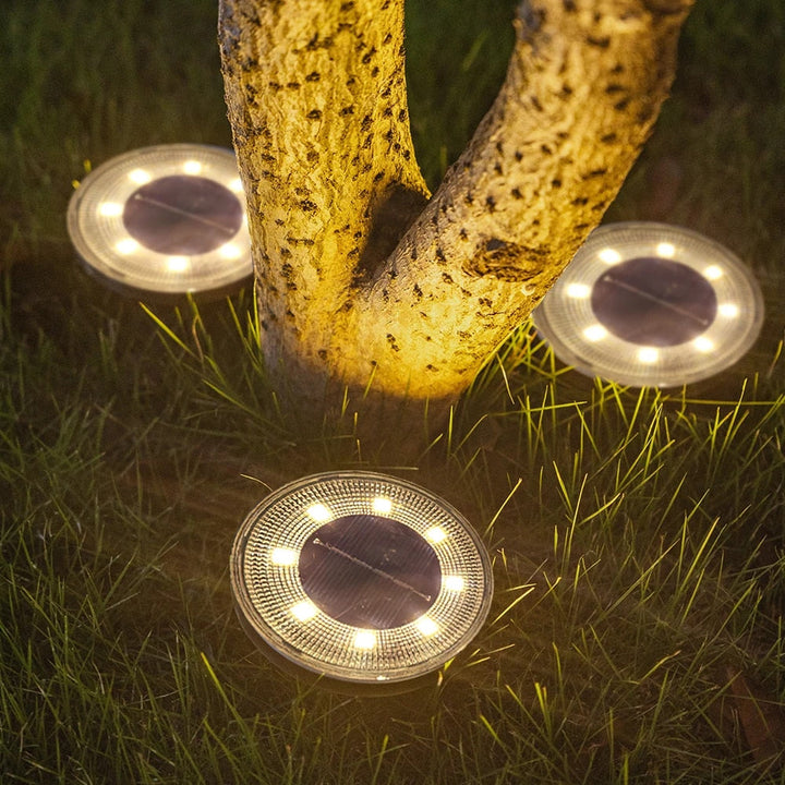 Solare Garten-Bodenleuchten – Wetterfest, 4er-Set