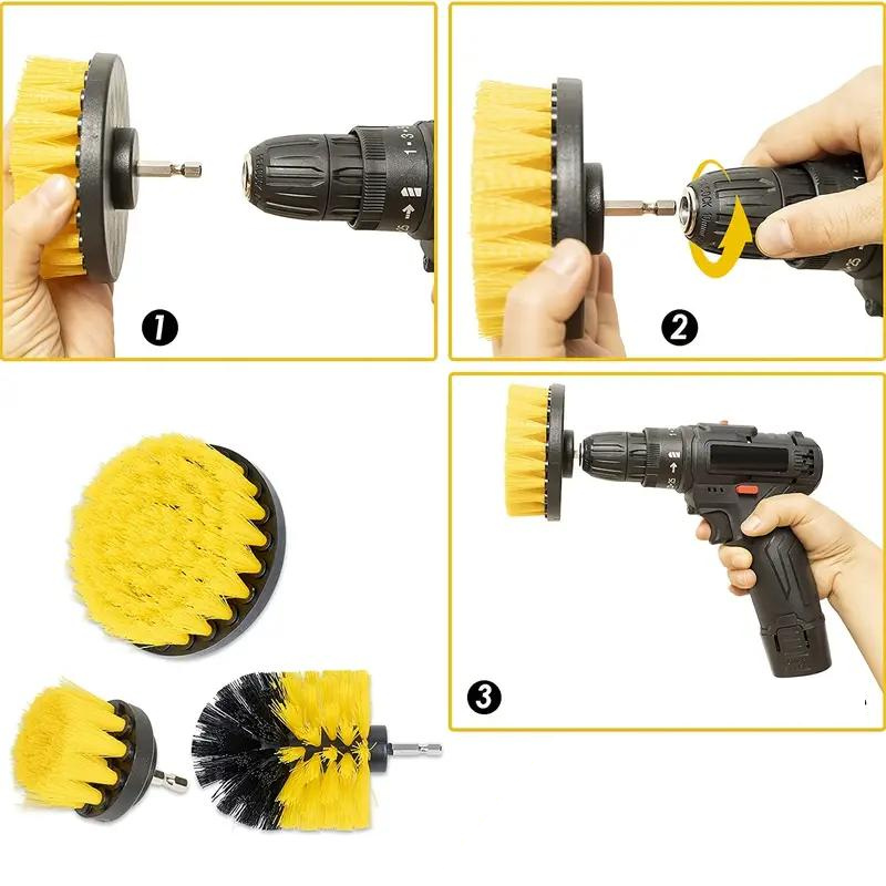 Drill Brush Set – Powerful Scrubbing for Tiles, Bathroom & Kitchen