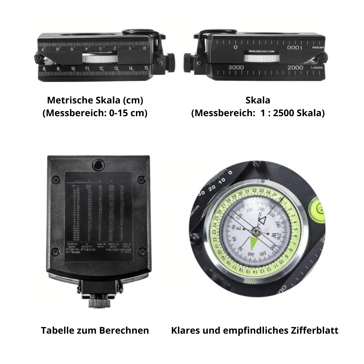 Militär-Kompass mit Klinometer – Präzise Navigation ohne Strom