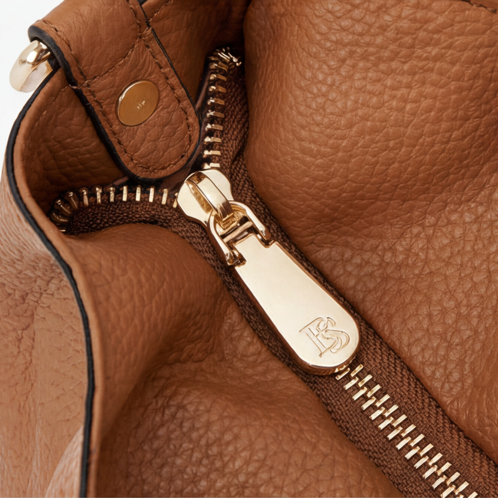 Soft Leather Hobo Bag with Multiple Compartments