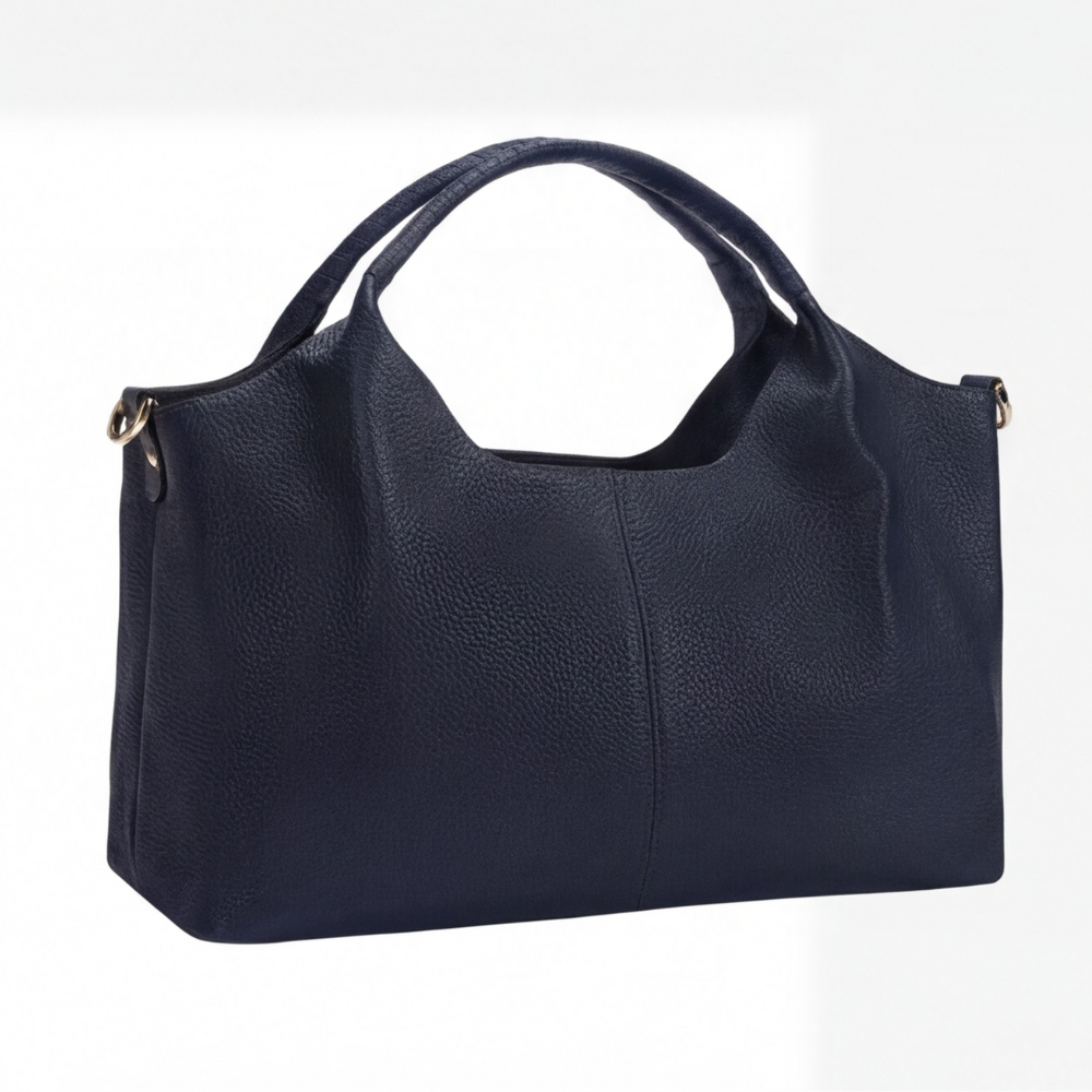 Soft Leather Hobo Bag with Multiple Compartments