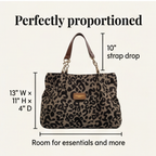 Leotard-Print Tote-Bag mit Goldketten-Detail