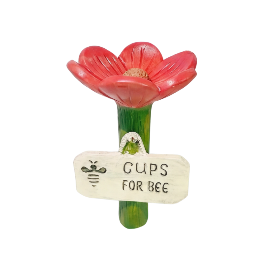 Flower Waterer for Bees and Butterflies – Hand-Painted Garden Decoration