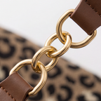 Leotard-Print Tote-Bag mit Goldketten-Detail
