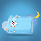 Children's pillow made of memory foam with ergonomic shape