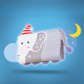 Children's pillow made of memory foam with ergonomic shape