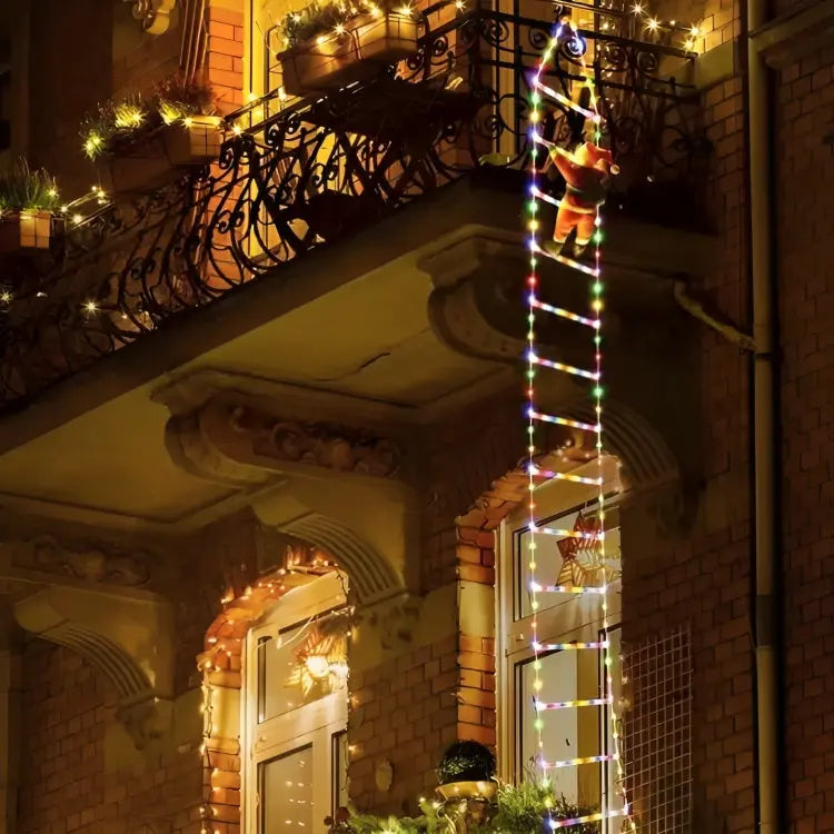 Kletternder Weihnachtsmann mit LED-Lichterkette – Festliche Deko für Ihr Zuhause Mivoza Deutschland