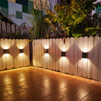 Solar-LED-Wandlampe – Warmes Licht ohne Kabel (4er-Set)