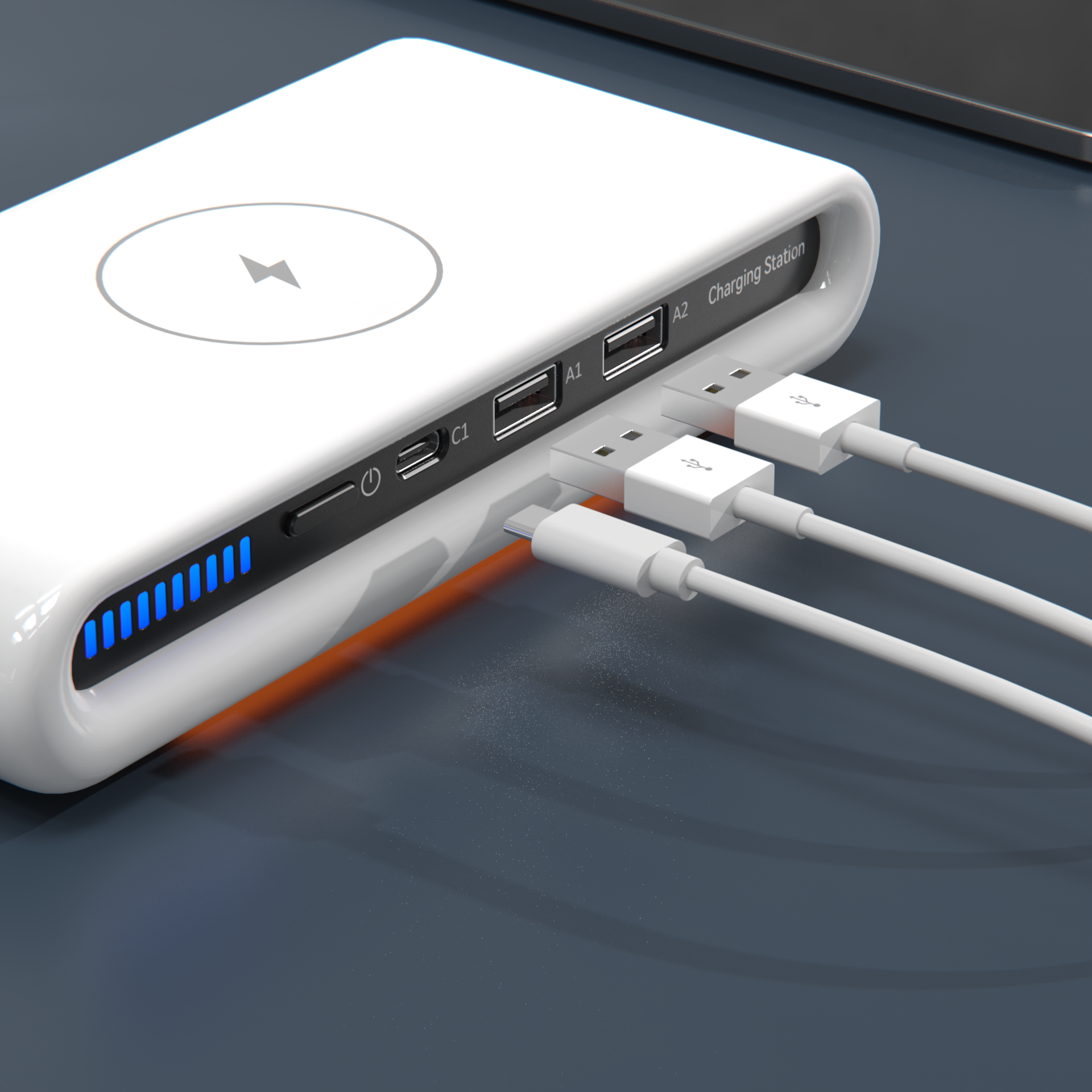 Kabelloses Ladegerät 4in1 mit Wireless Charging