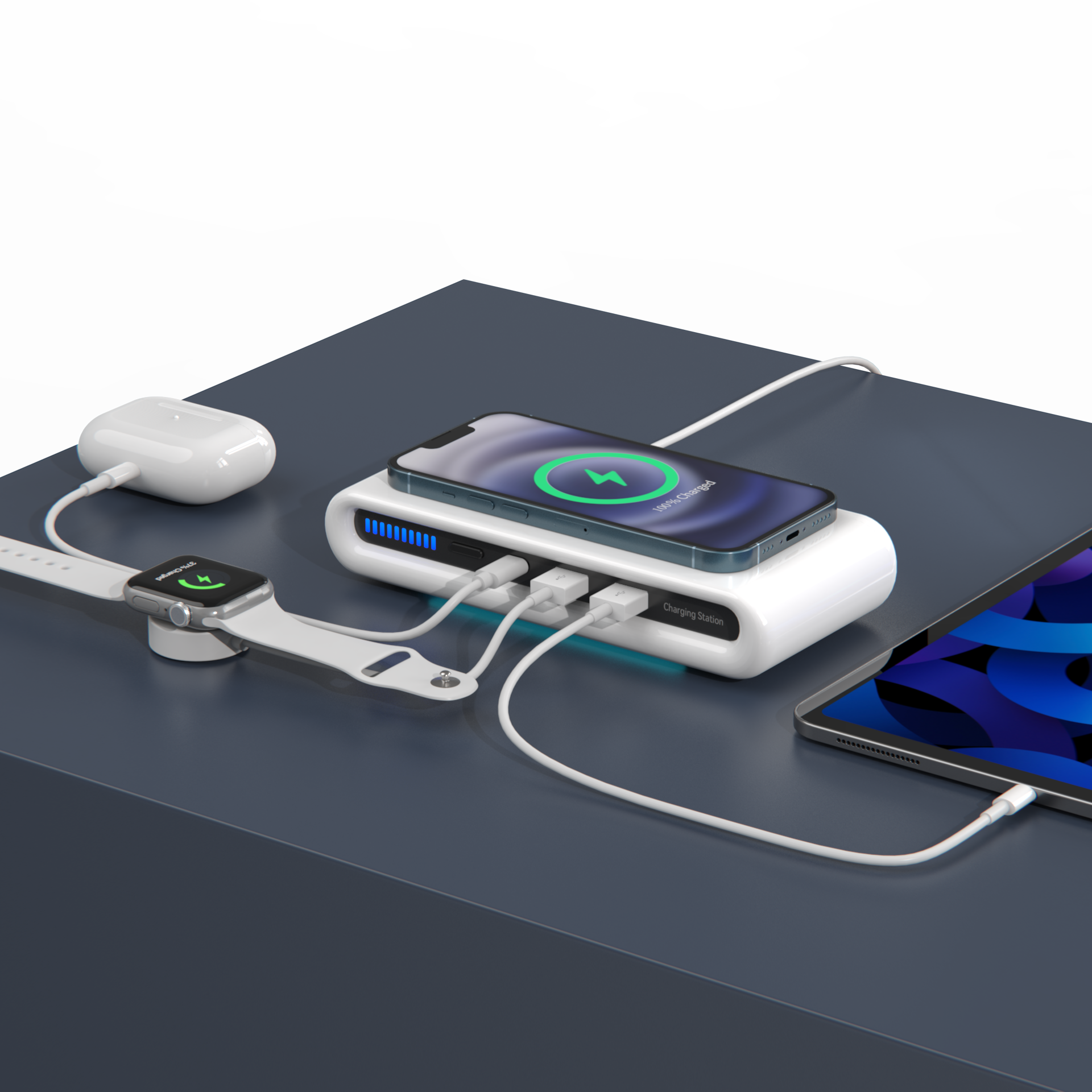 Kabelloses Ladegerät 4in1 mit Wireless Charging
