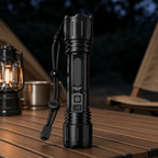 LED-Taschenlampe mit Digitalanzeige für Outdoor und Camping