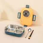 Stainless steel lunchbox with insulation and 3 compartments