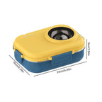Stainless steel lunchbox with insulation and 3 compartments