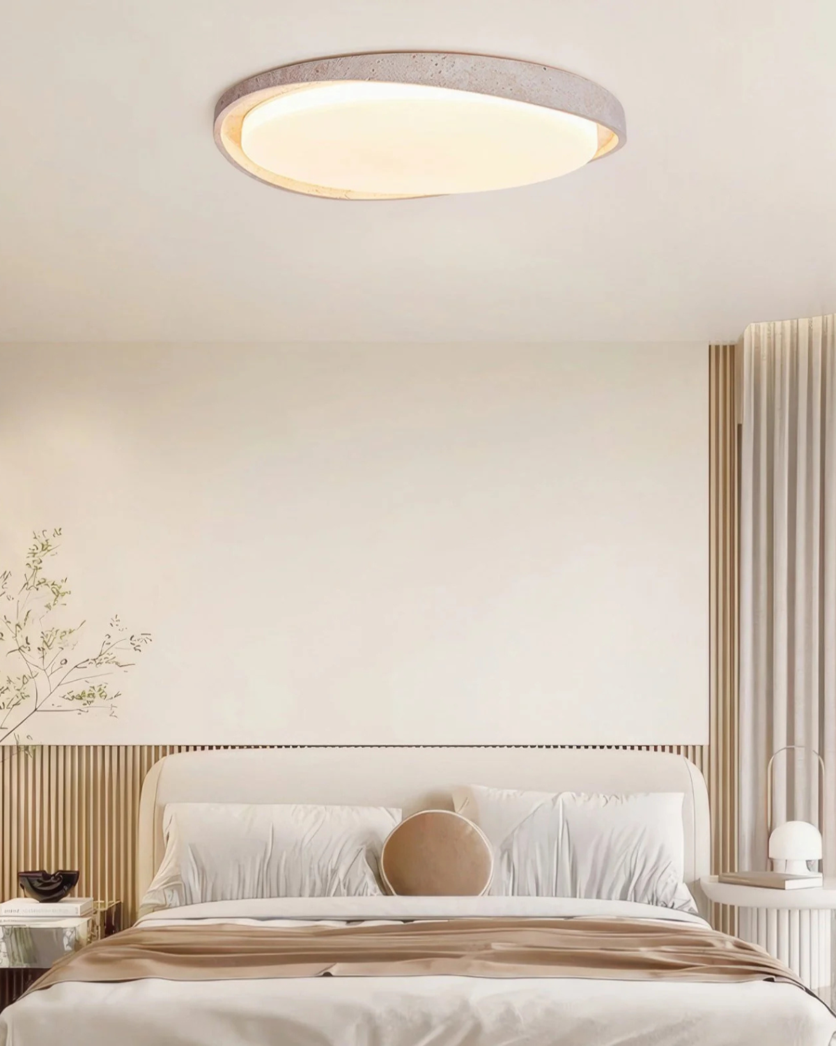 Ceiling lamp with stone look – Soft, even light