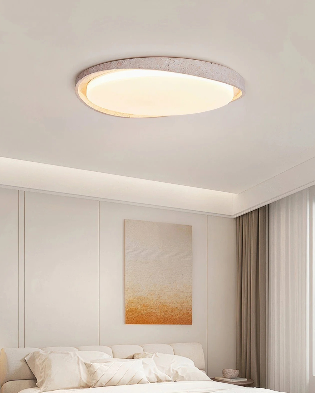 Ceiling lamp with stone look – Soft, even light