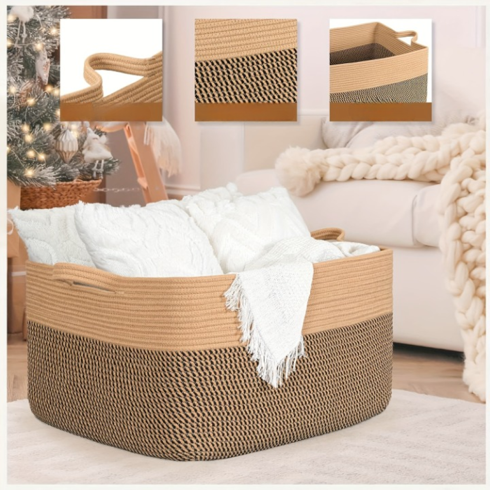 Textil-Aufbewahrungskorb 45L – Decken- und Wäsche-Organizer