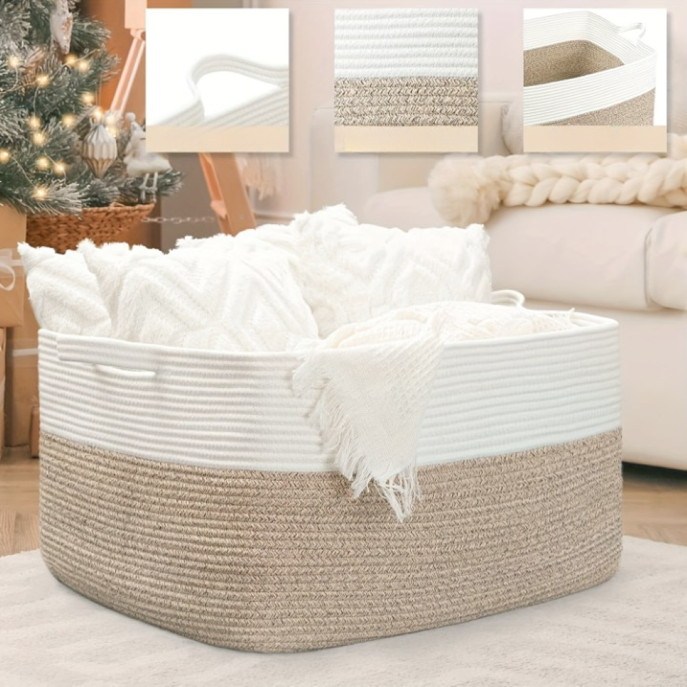 Textil-Aufbewahrungskorb 45L – Decken- und Wäsche-Organizer