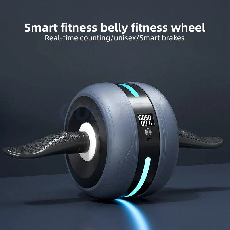 Ab wheel with automatic return and counting function