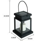 Solarlaterne mit flackernder LED-Kerzecm wasserdicht