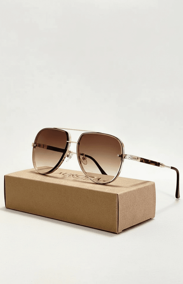 Aviator-Sonnenbrille mit UV400-Schutz und Entspiegelung