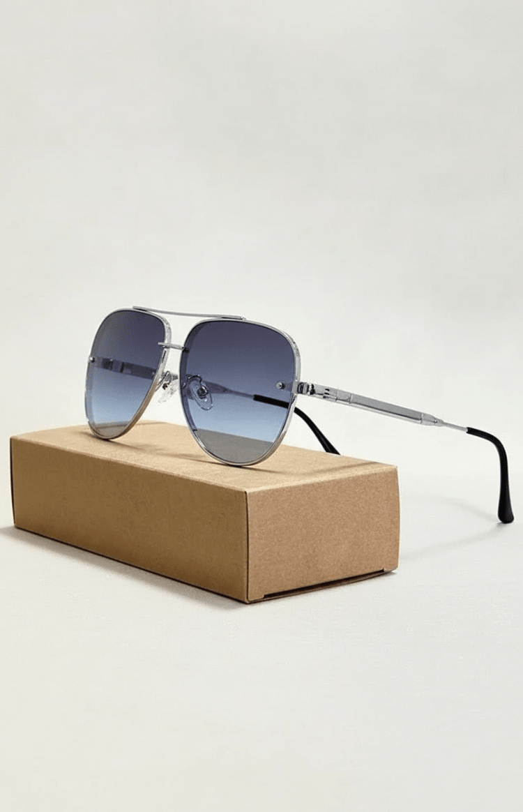 Aviator-Sonnenbrille mit UV400-Schutz und Entspiegelung