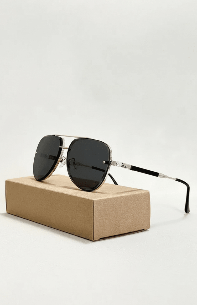 Aviator-Sonnenbrille mit UV400-Schutz und Entspiegelung