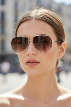 Aviator-Sonnenbrille mit UV400-Schutz und Entspiegelung