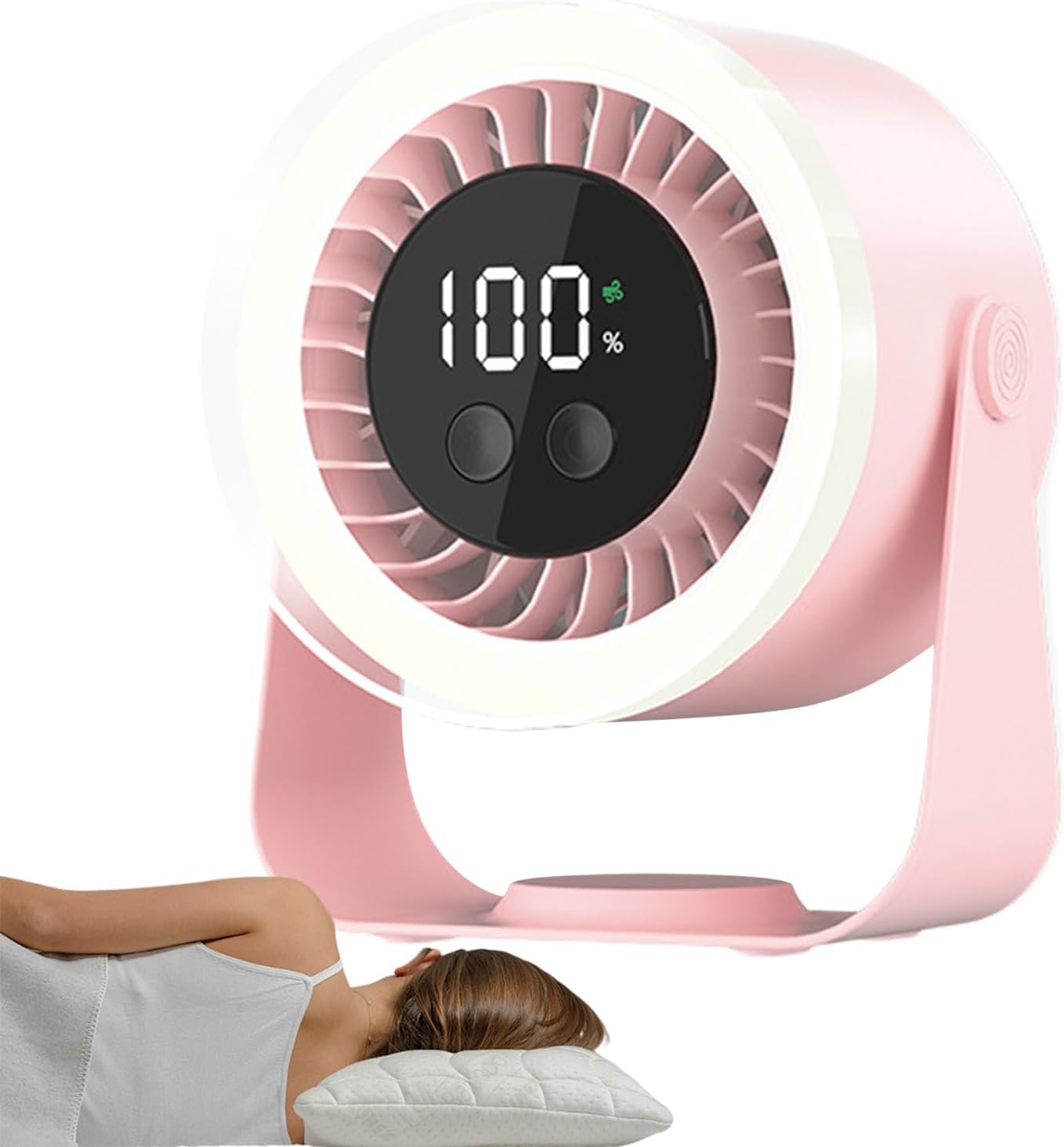 Tischventilator mit 10 Stufen, LED-Display und Nachtlicht