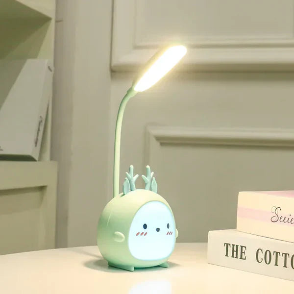 Cartoon-LED-Schreibtischlampe mit flexiblem Hals – sanftes Licht für die Augen