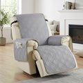 Sesselschoner für Relaxsessel mit 2 Seitentaschen, waschbar – 232 × 63 cm