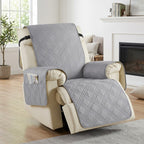 Sesselschoner für Relaxsessel mit 2 Seitentaschen, waschbar – 232 × 63 cm