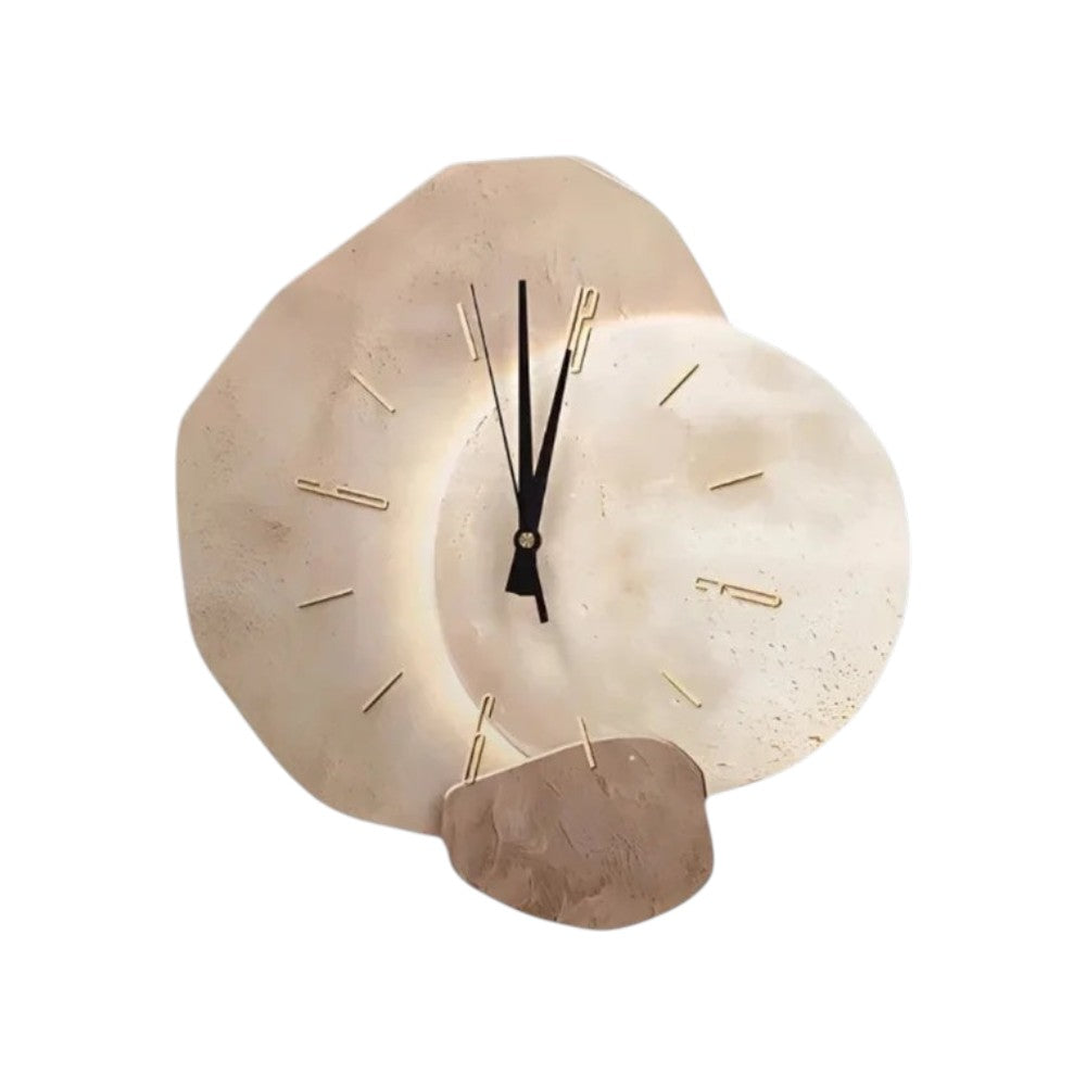 Mond-Wanduhr Minimalistisch – organische Form, 4 Designs, mit oder ohne Beleuchtung