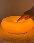 Round Donut-Shaped Table Lamp with Soft LED Light