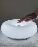 Round Donut-Shaped Table Lamp with Soft LED Light