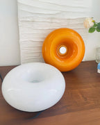 Round Donut-Shaped Table Lamp with Soft LED Light