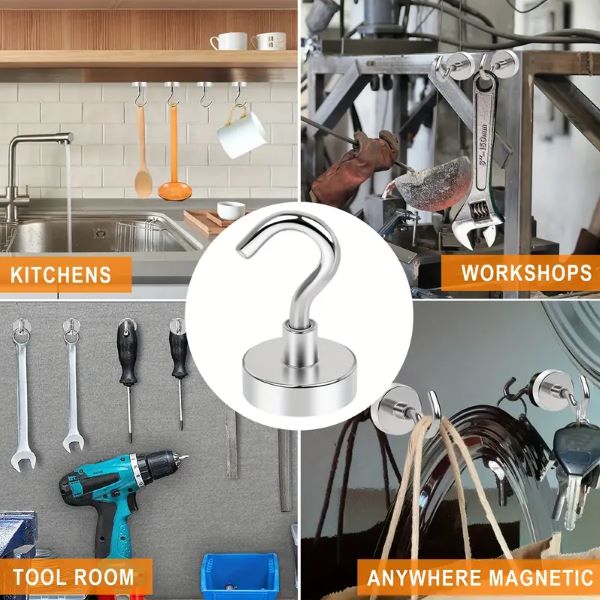 Magnetic Hooks 10 kg Load Capacity