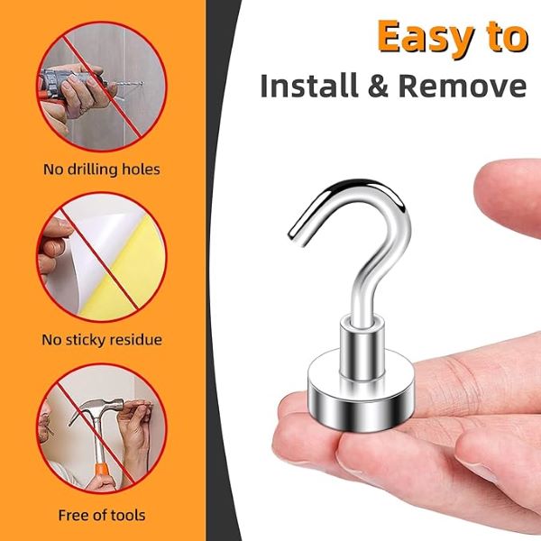 Magnetic Hooks 10 kg Load Capacity