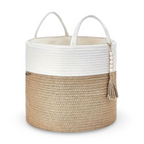 Baumwoll-Aufbewahrungskorb mit Griffen – Elegantes Boho-Design -   Mivoza Deutschland