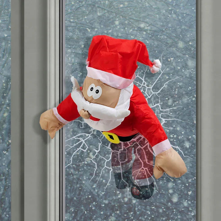 Santa Claus window decoration with crash effect, moves in response to sounds