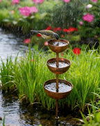 Regenfänger 3-stufig aus Metall für Garten
