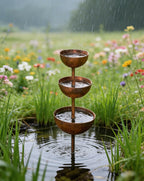 Regenfänger 3-stufig aus Metall für Garten