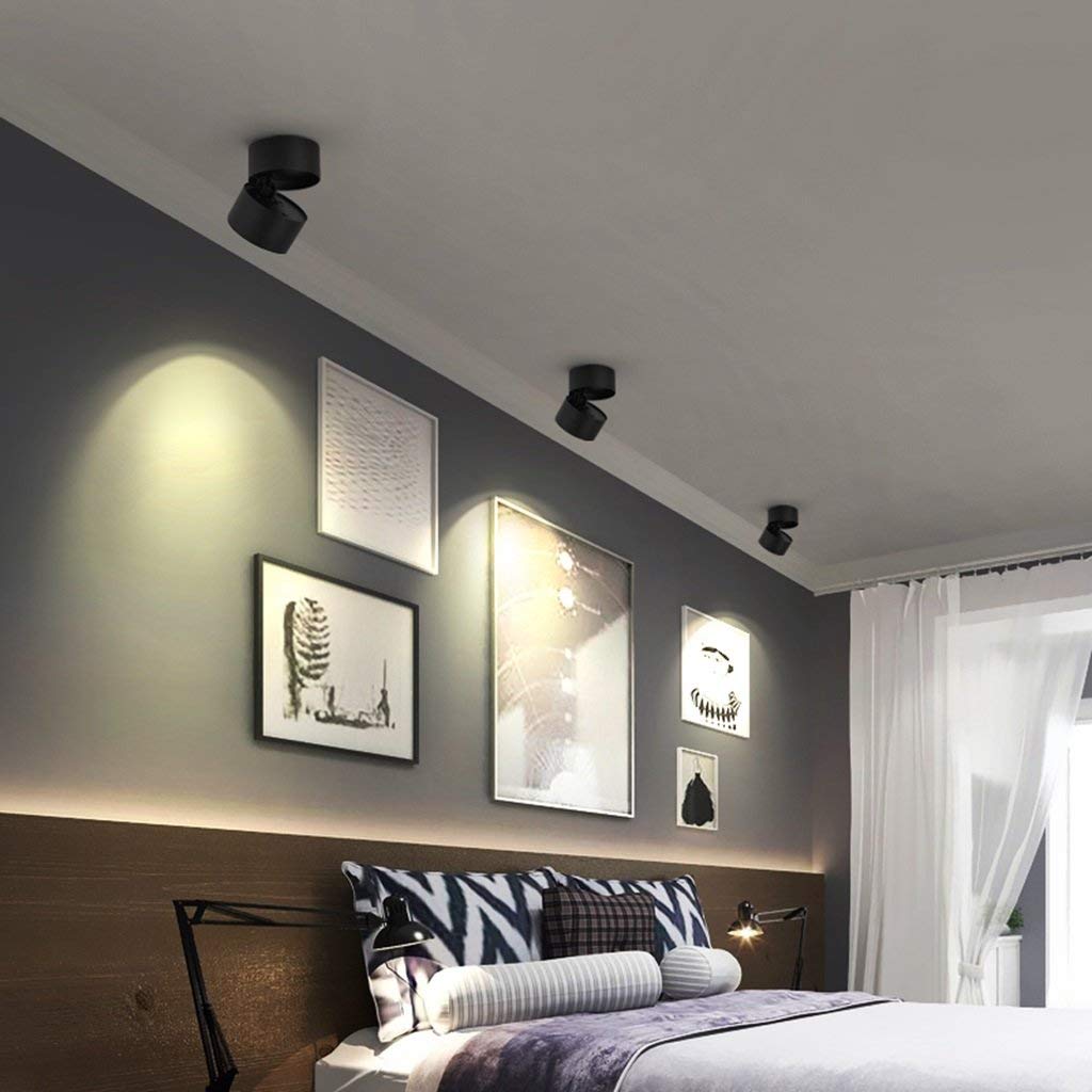 LED ceiling spotlight black and white – swivel and modern