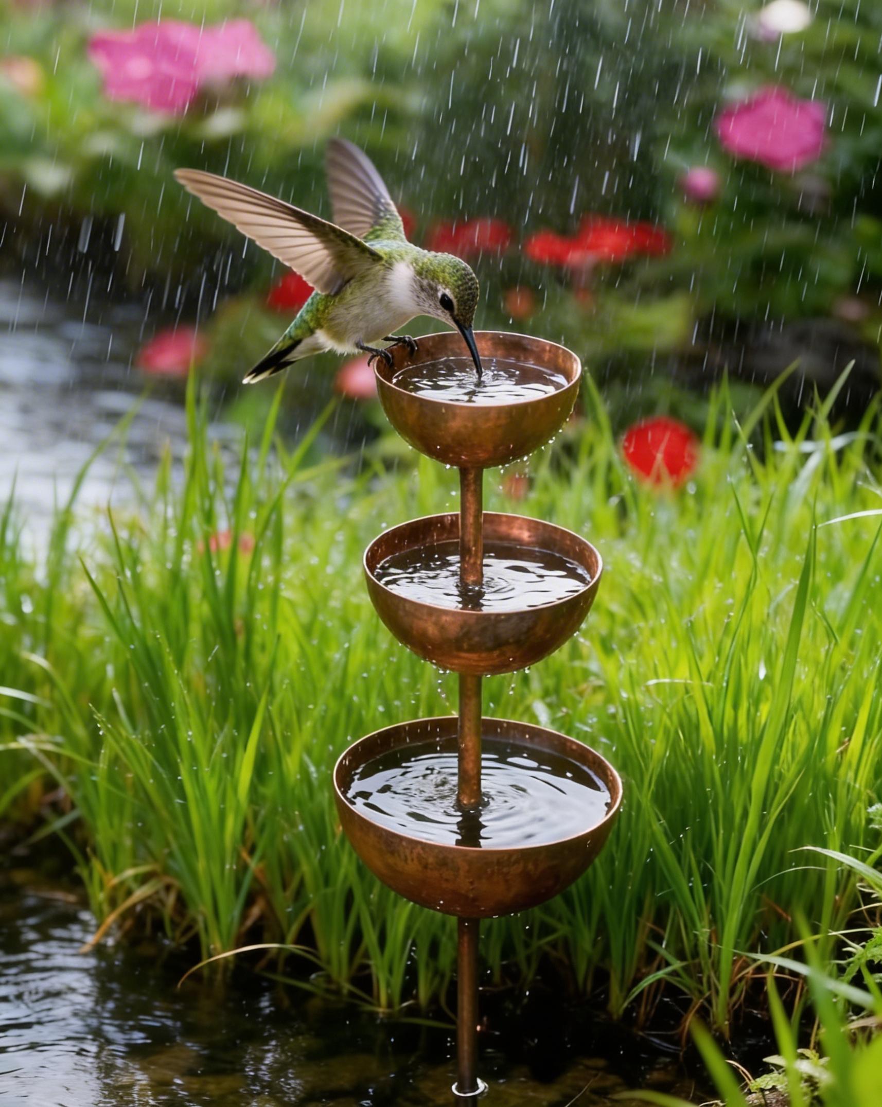 Regenfänger 3-stufig aus Metall für Garten