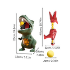Dinosaur shooting game with foam balls