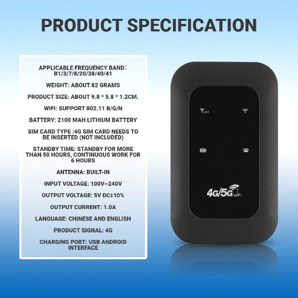 Mobile 4G/5G Wi-Fi Hotspot – Internet Anywhere, No Cables