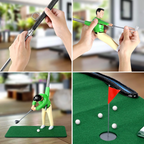 Mini-Golf-Set für drinnen mit Golfspieler-Figur
