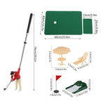 Mini-Golf-Set für drinnen mit Golfspieler-Figur